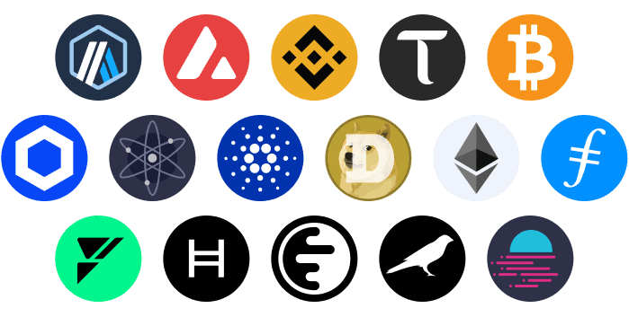 Supported blockchain network tokens