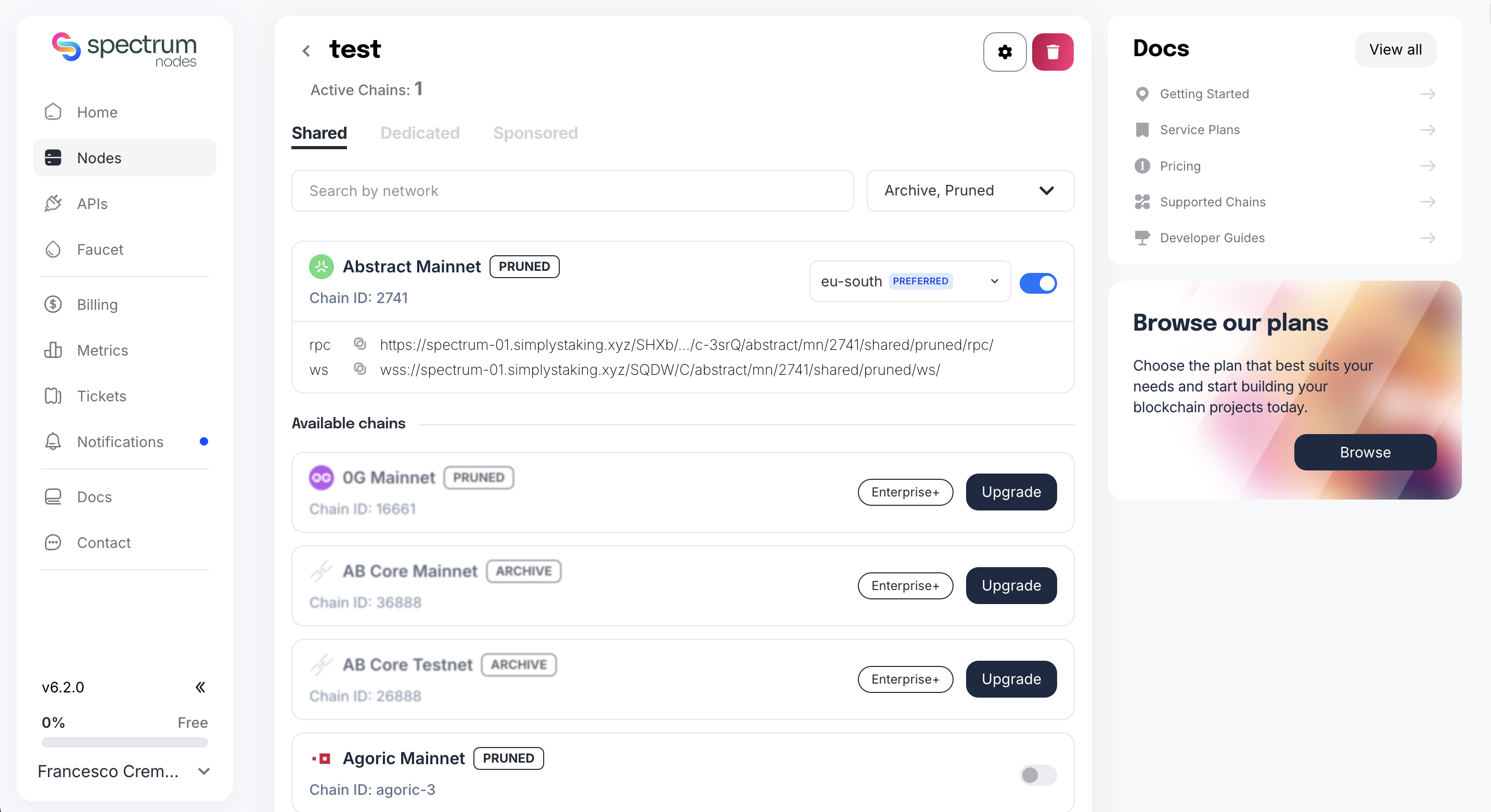 Open project settings