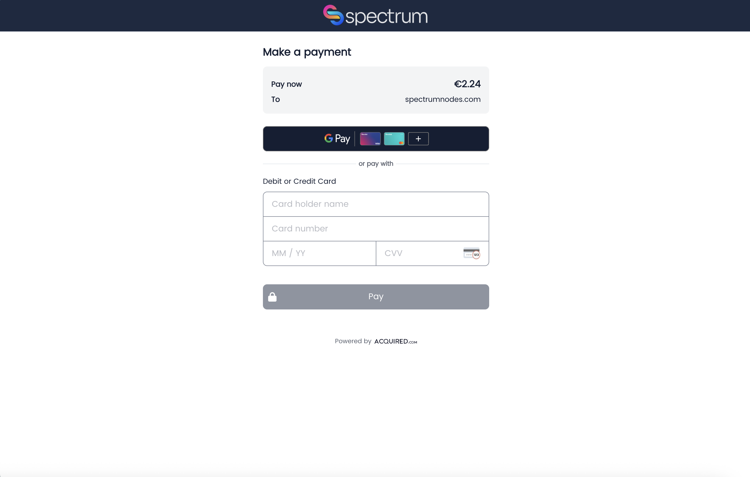 Checkout summary