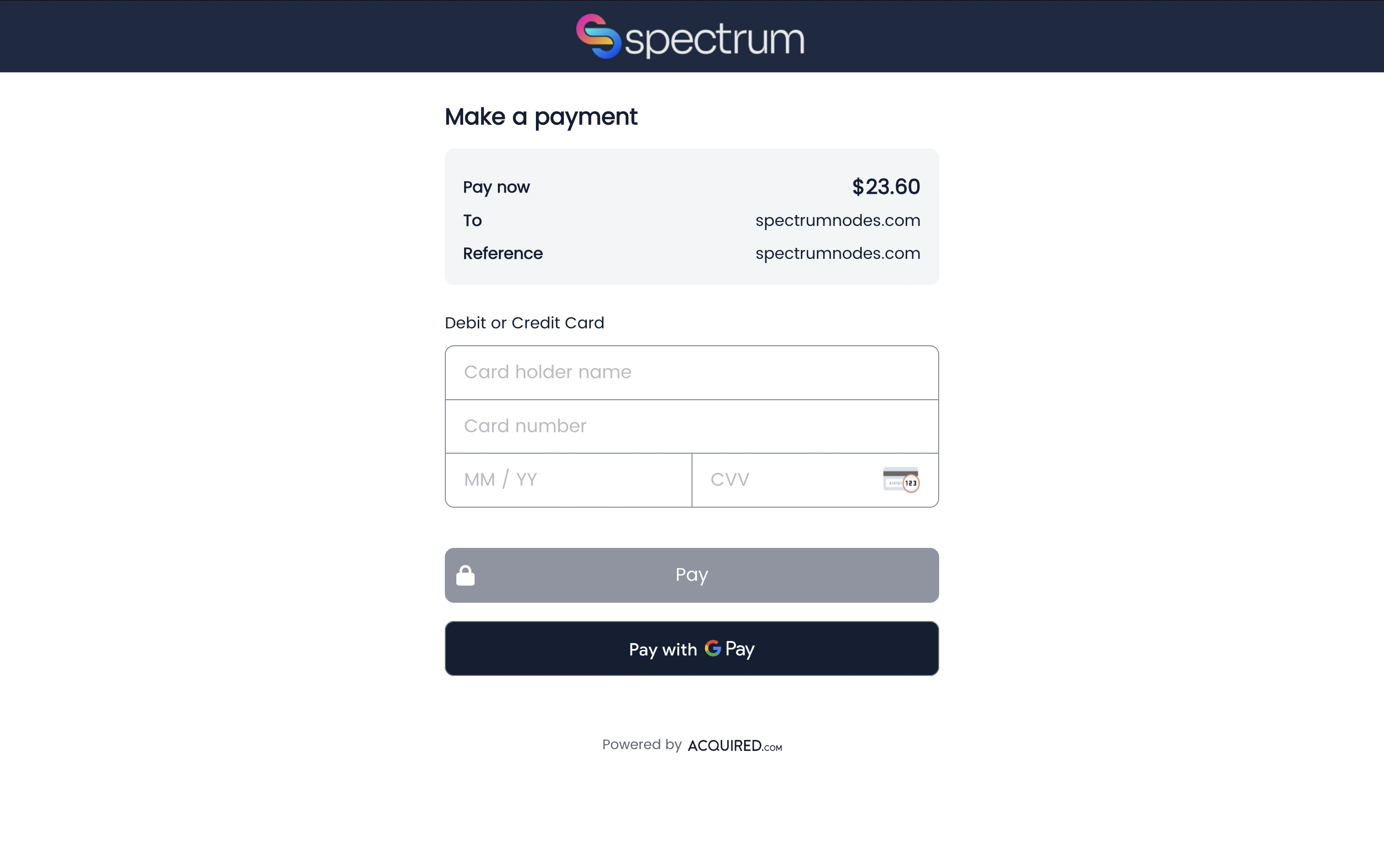Checkout summary